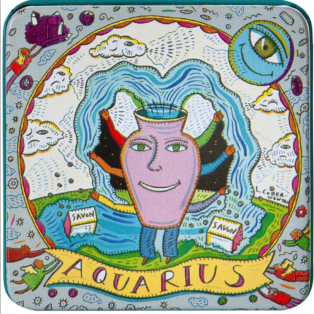 Pre De Provence Zodiac Tin Bar Soap, Aquarius, 100 Gram Made in France